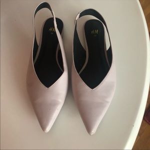 H&M Nude Pointy ballet flats mules loafer shoes 6